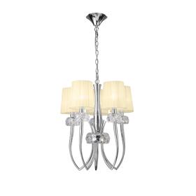 Loewe Polished Chrome-Cream Ceiling Lights Mantra Multi Arm Fittings